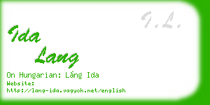 ida lang business card